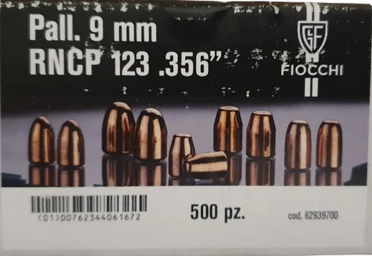 Palle 9 mm Ramate 123 gr. RNCP - FIOCCHI FIOCCHI
