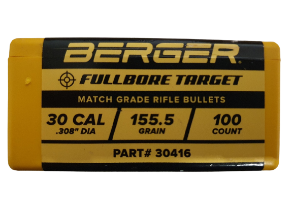 PALLE BERGER .30 - 155,5 GR FULLBORE TARGET 100PZ.